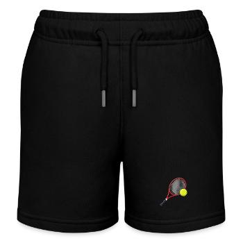 Raquette de tennis avec balle de tennis - Short de jogging enfant bio Stanley/Stella - noir - Devant