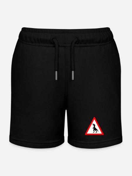 Attention au Tyrannosaurus Rex Ahead - Short de jogging enfant bio Stanley/Stella - noir