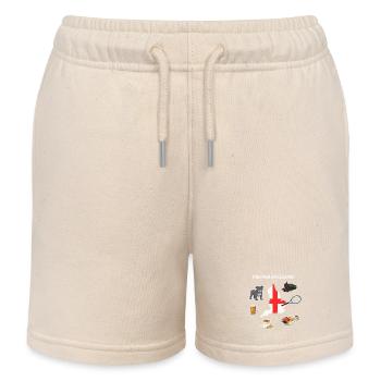 ENGLISH AURA - Kids Organic Sweat Shorts by Stanley/Stella - soft Ecru - Front