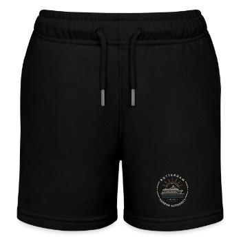 Rotterdam Harbor Yacht Emblem | Nordsee-Tor - Kinder Organic Joggingshorts Mini Bolter von Stanley/Stella - Schwarz - Vorne