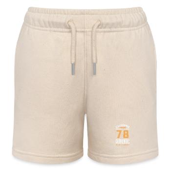 California 78 Authentic Wear Logo - Kids Organic Sweat Shorts by Stanley/Stella - soft Ecru - Front