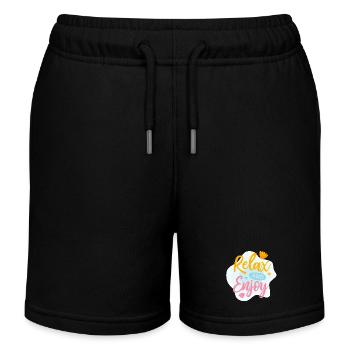 Entspann dich und genieße die Sommerferien - Kinder Organic Joggingshorts Mini Bolter von Stanley/Stella - Schwarz - Vorne
