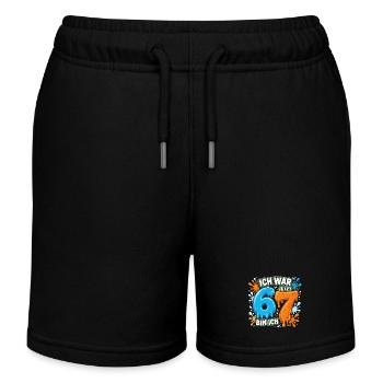 Geburtstag Ich War 6 Jetzt Bin Ich 7  - Kinder Organic Joggingshorts Mini Bolter von Stanley/Stella - Schwarz - Vorne