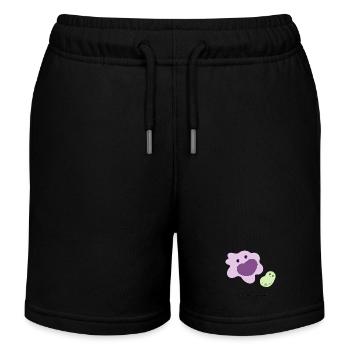 Macrophage mignon et petite bactérie - Short de jogging enfant bio Stanley/Stella - noir - Devant