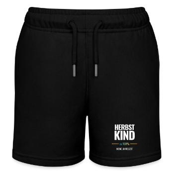 Herbstkind zu 100% Meine Jahreszeit - Kinder Organic Joggingshorts Mini Bolter von Stanley/Stella - Schwarz - Vorne