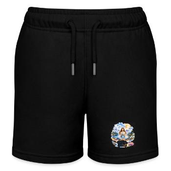Soyons silencieux Méditation Nature Art - Short de jogging enfant bio Stanley/Stella - noir - Devant