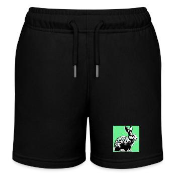Kaninchen - Kinder Organic Joggingshorts Mini Bolter von Stanley/Stella - Schwarz - Vorne