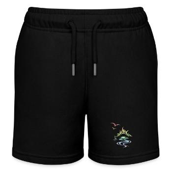 Sonnenuntergang - Kinder Organic Joggingshorts Mini Bolter von Stanley/Stella - Schwarz - Vorne