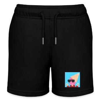 Mec cool - Short de jogging enfant bio Stanley/Stella - noir - Devant