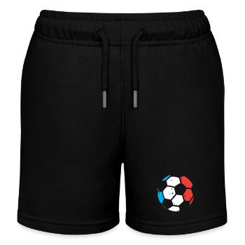 WM Ball mit Frankreich Flagge für Fußballfans - Kinder Organic Joggingshorts Mini Bolter von Stanley/Stella - Schwarz - Vorne