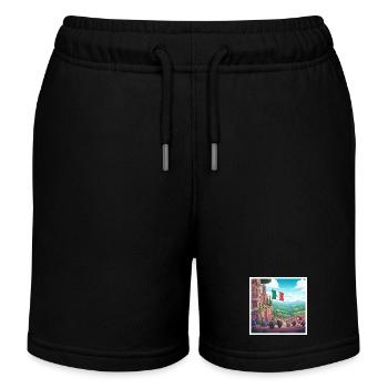 Collection de dessins animés GIDAGI Fitness - Short de jogging enfant bio Stanley/Stella - noir - Devant