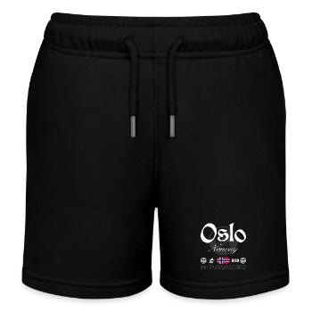 Oslo Norway Streetwear Travel Souvenir - Kids Organic Sweat Shorts by Stanley/Stella - black - Front