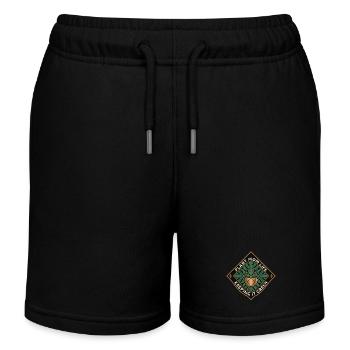 Vie de maman des plantes Garde ça vert - Short de jogging enfant bio Stanley/Stella - noir - Devant