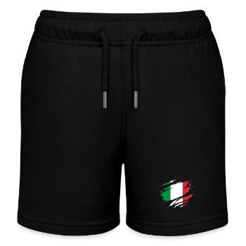 Italie Drapeau italien Italia - Short de jogging enfant bio Stanley/Stella - noir - Devant