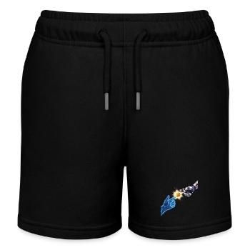 Creation of Bitcoin - Crypto Art T-Shirt - Kids Organic Sweat Shorts by Stanley/Stella - black - Front