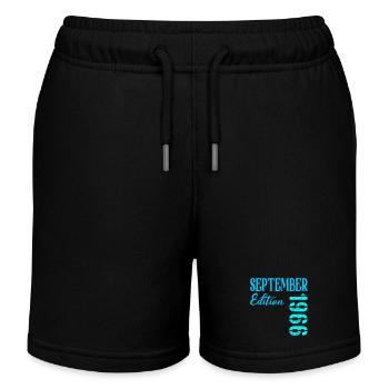 September 1966 - 60th birthday - Kids Organic Sweat Shorts by Stanley/Stella - black - Front