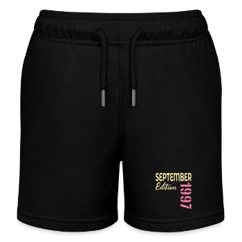 September 1997 - 29th birthday - Kids Organic Sweat Shorts by Stanley/Stella - black - Front