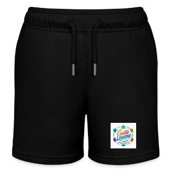 Gute Laune Kreis Farbig Positiv - Kinder Organic Joggingshorts Mini Bolter von Stanley/Stella - Schwarz - Vorne