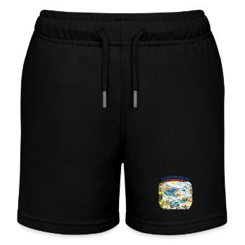 Mittelmeer-Sommer-Mosaik - Kinder Organic Joggingshorts Mini Bolter von Stanley/Stella - Schwarz - Vorne