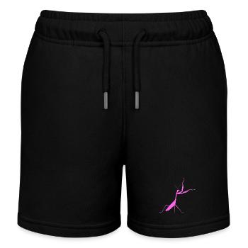 Gottesanbeterin pink - Kinder Organic Joggingshorts Mini Bolter von Stanley/Stella - Schwarz - Vorne