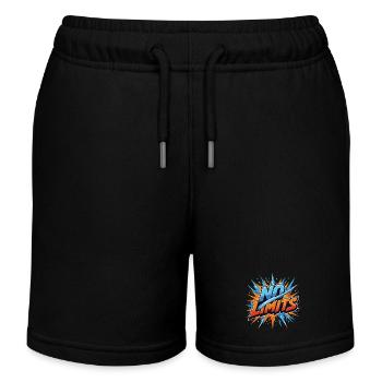 No Limits Motivation Sport Gaming Spruch Design - Kinder Organic Joggingshorts Mini Bolter von Stanley/Stella - Schwarz - Vorne