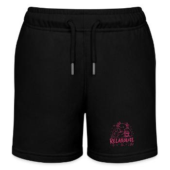 RELAXOLOTL - Cute Relaxing AXOLOTL - Kids Organic Sweat Shorts by Stanley/Stella - black - Front