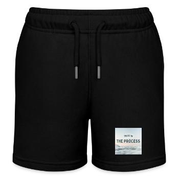 Trust In The Process Inspirational Quote Design - Kids Organic Sweat Shorts by Stanley/Stella - black - Front