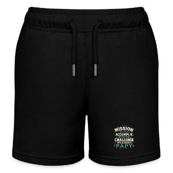 Mission De Papa Accomplie Cadeau Pour Futur Papy - Short de jogging enfant bio Stanley/Stella - noir - Devant