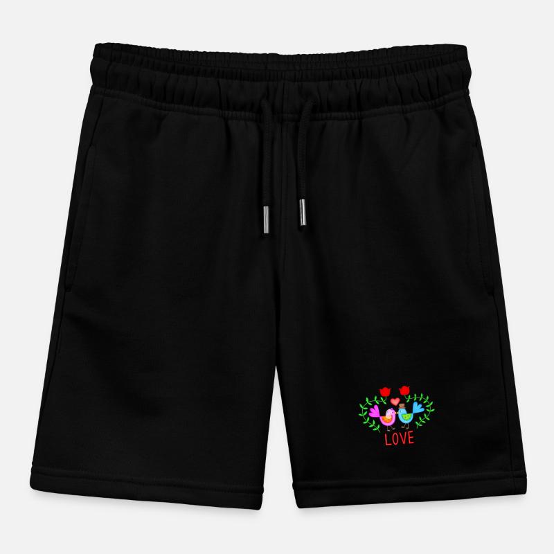 Wedding Birds Wedding Theme Wedding Love Marriage Kids Organic Sweat Shorts by Stanley/Stella