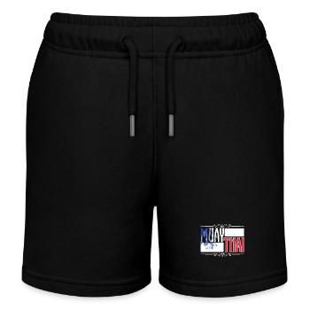 Muay Thai France - Short de jogging enfant bio Stanley/Stella - noir - Devant