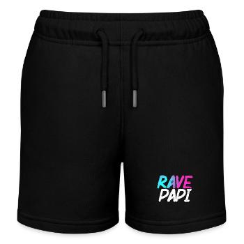 Rave Dad Techno House Electro Festival Hardstyle - Short de jogging enfant bio Stanley/Stella - noir - Devant
