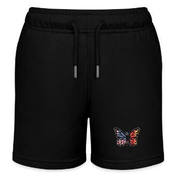 Amerikanisch Deutsch - Kinder Organic Joggingshorts Mini Bolter von Stanley/Stella - Schwarz - Vorne