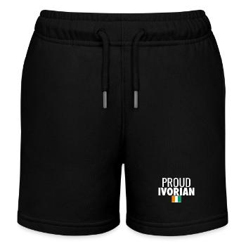 Proud Ivorian Ivory Coast Flag - Kids Organic Sweat Shorts by Stanley/Stella - black - Front