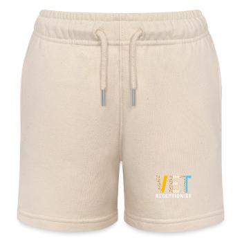 Veterinarian, Receptionist, Veterinarian, Secretary - Kids Organic Sweat Shorts by Stanley/Stella - soft Ecru - Front