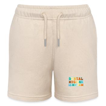 Rezeptionist Zahnarzt Zahn Dentist - Kinder Organic Joggingshorts Mini Bolter von Stanley/Stella - Natur - Vorne