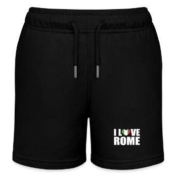 Italie Rome - Short de jogging enfant bio Stanley/Stella - noir - Devant