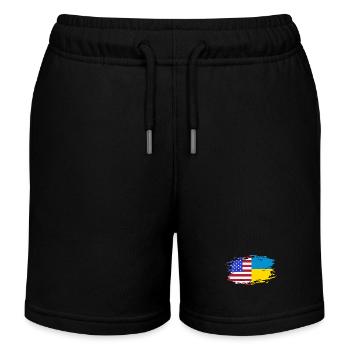 Ukraine - Short de jogging enfant bio Stanley/Stella - noir - Devant