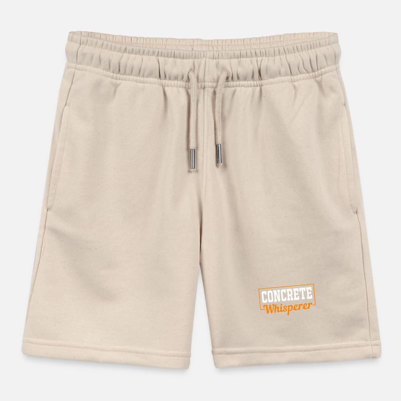 Construction Worker Construction Site Concrete Kids Organic Sweat Shorts by Stanley/Stella