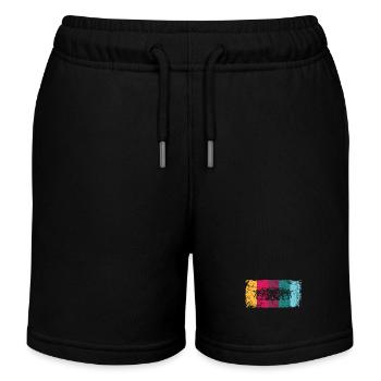 Eishockeyspieler Vintage Eishockey - Kinder Organic Joggingshorts Mini Bolter von Stanley/Stella - Schwarz - Vorne