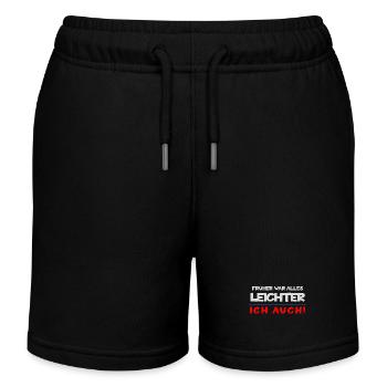 Früher war alles leichter, ich auch - Kinder Organic Joggingshorts Mini Bolter von Stanley/Stella - Schwarz - Vorne