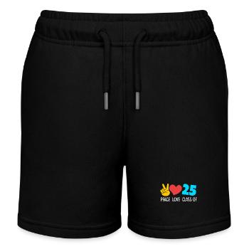 Klasse von 2025 Abi Abiturient Abitur 2025 - Kinder Organic Joggingshorts Mini Bolter von Stanley/Stella - Schwarz - Vorne