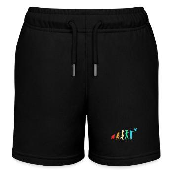Tauben Taube - Kinder Organic Joggingshorts Mini Bolter von Stanley/Stella - Schwarz - Vorne