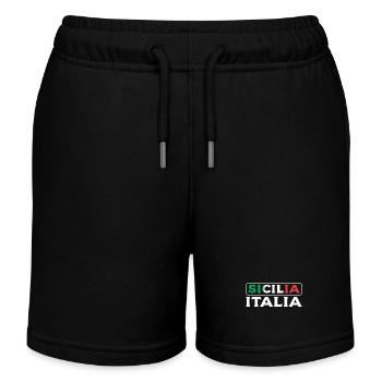 Italie Sicile - Short de jogging enfant bio Stanley/Stella - noir - Devant
