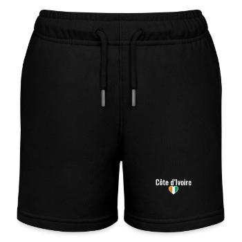 Côte d’Ivoire Côte d’Ivoire Drapeau ivoirien - Short de jogging enfant bio Stanley/Stella - noir - Devant