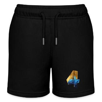 NON. 4 NUMÉRO 4 4E ANNIVERSAIRE COOL - Short de jogging enfant bio Stanley/Stella - noir - Devant