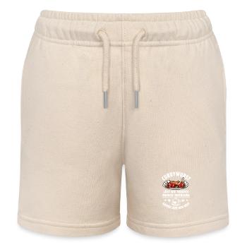 Currywurst löst meine Probleme - Kaffee Spruch - Kinder Organic Joggingshorts Mini Bolter von Stanley/Stella - Natur - Vorne