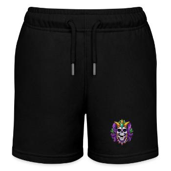 Mardi Gras - Carnaval - Crâne - Cadeau - Short de jogging enfant bio Stanley/Stella - noir - Devant