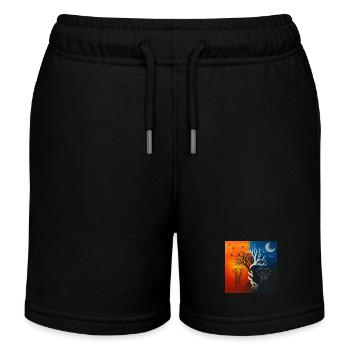 Elefanten / Spirit-Soul Kollektion - Kinder Organic Joggingshorts Mini Bolter von Stanley/Stella - Schwarz - Vorne