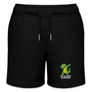 A plus tard - Dabbing d’alligator - Crocodile - Short de jogging enfant bio Stanley/Stella - noir - Devant