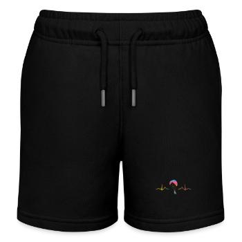 Motorized Paragliding PPG Paramotoring - Kids Organic Sweat Shorts by Stanley/Stella - black - Front